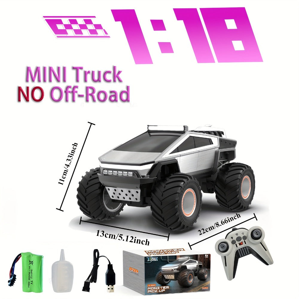 Remote Control Car, Cybertruck-Style 1:14 and 1:18 Pickup Models with 2.4GHz Control, LEDs and Spray Effect — image 7