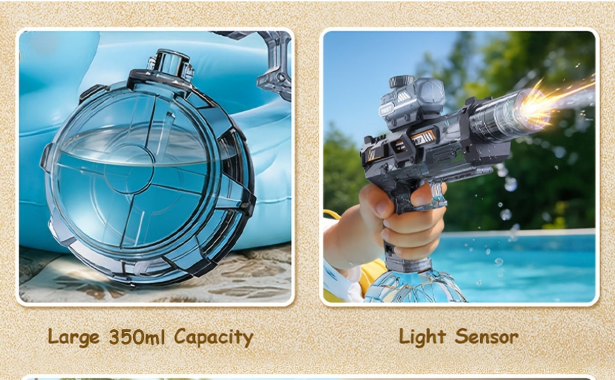 Two-Piece Electric Light-and-Sound Water Blaster Sets in 727 or 737 Models and Blue or Black Colors — image 23