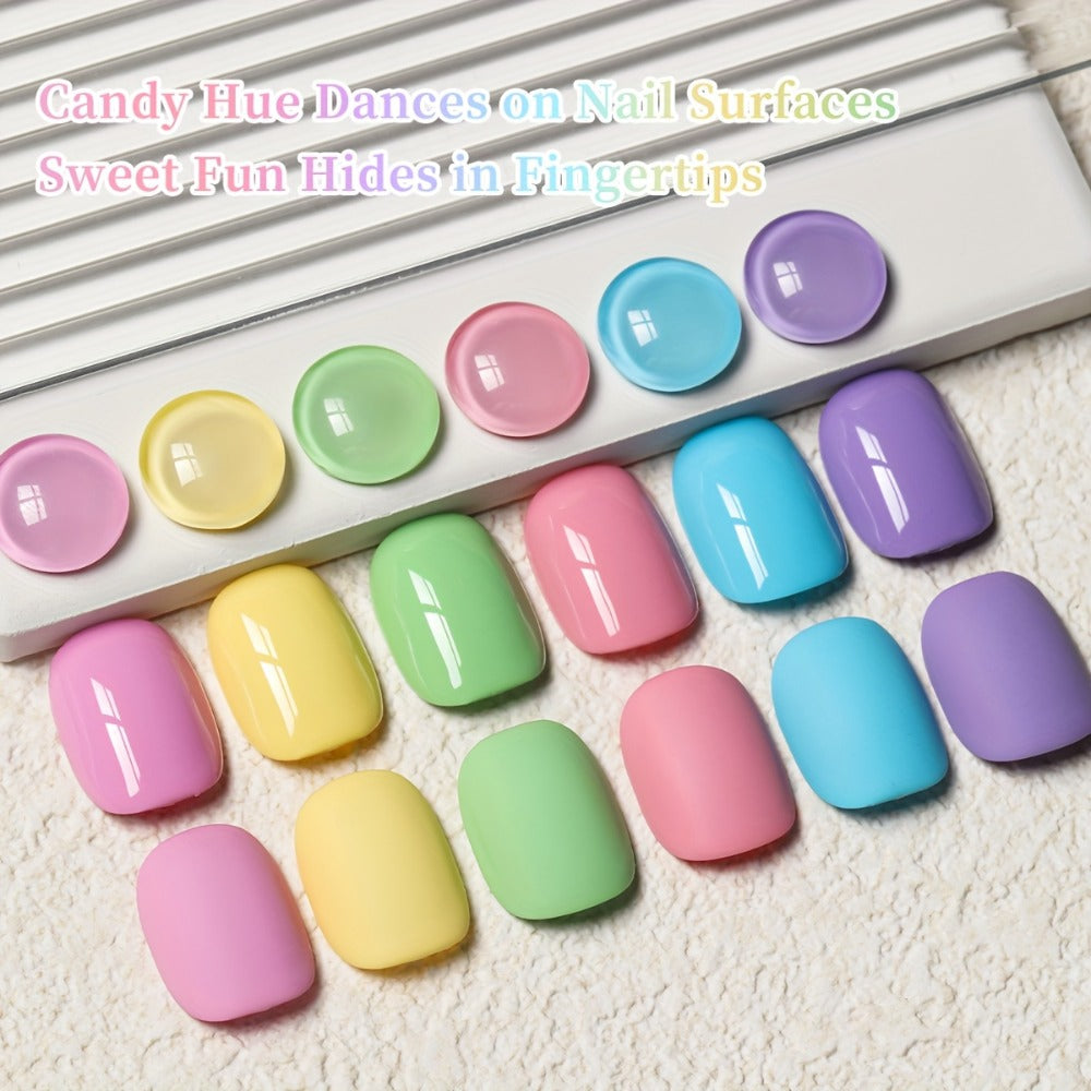 Gel Nail Polish Set with XEIJAYI Label, 6 Sweetheart Candy Gel Colors in Shades 118 to 123 — image 5