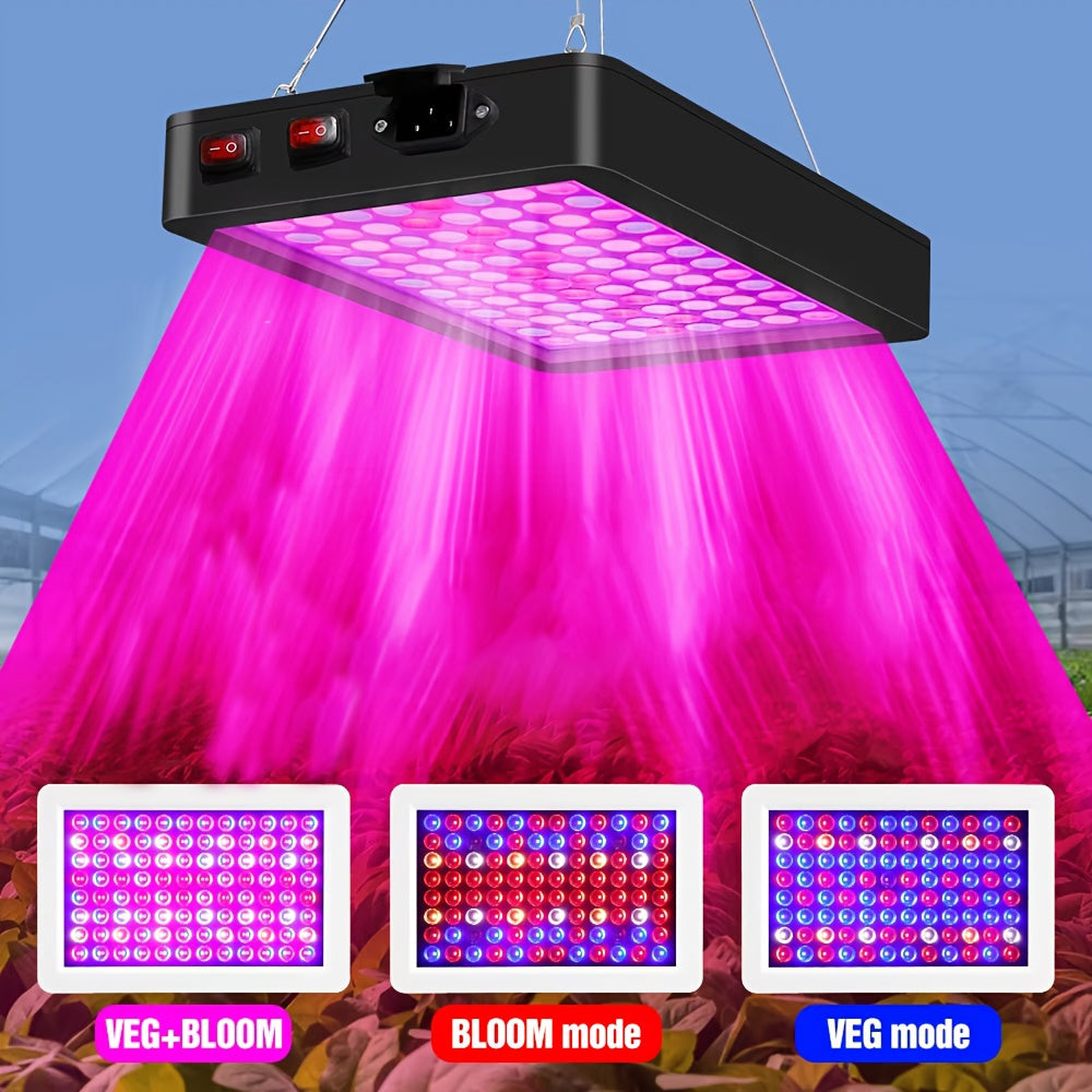 LED Grow Light 1000W Full Spectrum, Dual-Switch Plant Light for Veg & Bloom, Hydroponic Hanging Grow Lamp for Indoor Greenhou