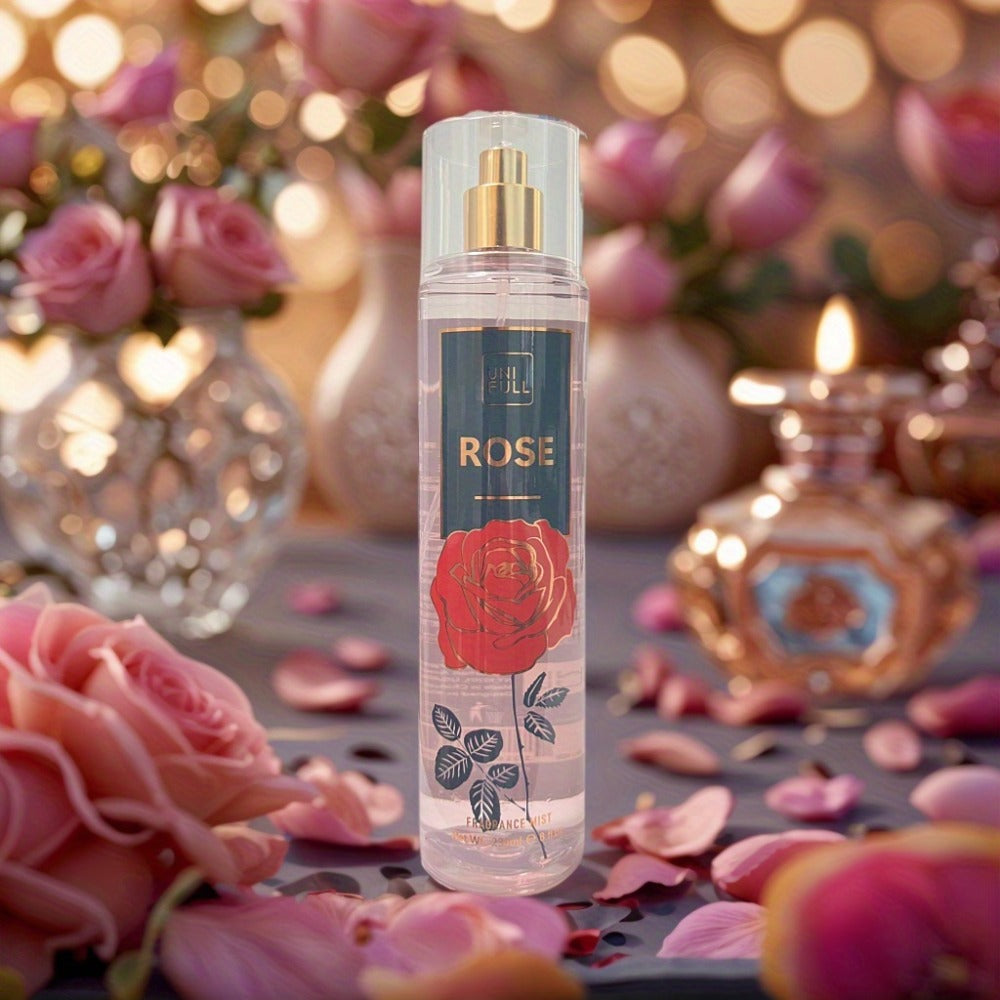 Body Mist Perfume Spray 8oz – 12 Scents Floral Hair & Body Fragrance for Women, Rose, Cherry Blossom, Beach, Long-Lasting Lig