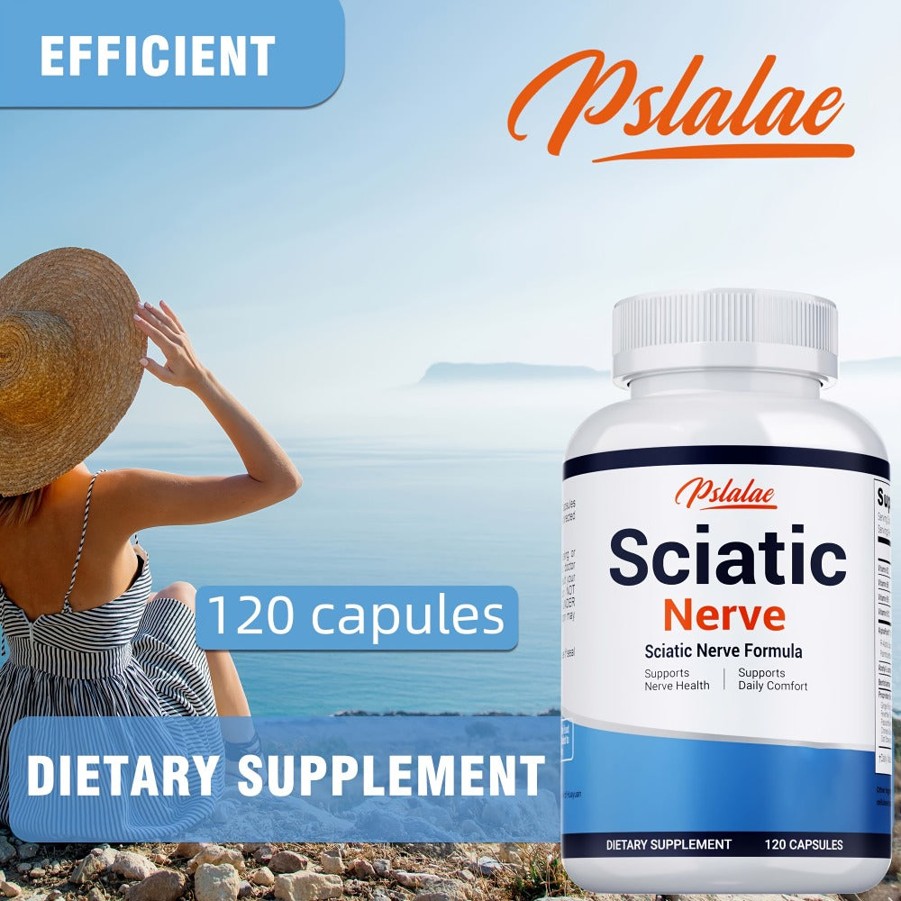 Nerve Pain Supplement 120 Capsules, Sciatic Nerve & Neuropathy Support with Vitamin B Complex, Benfotiamine & Acetyl-L-Carnit