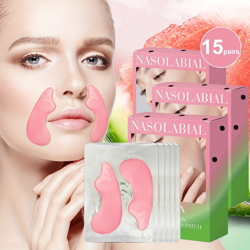 Nasolabial Fold Patches with Watermelon Collagen & Niacinamide, Caffeine Smile Lines Face Patches for Deep & — image 1