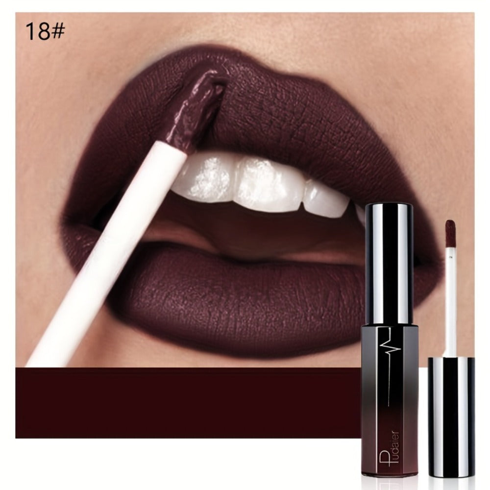 Semi-Matte Liquid Lip Color in Six Numbered Shades with 9.3cm Gradient Tube and Wand Applicator — image 6