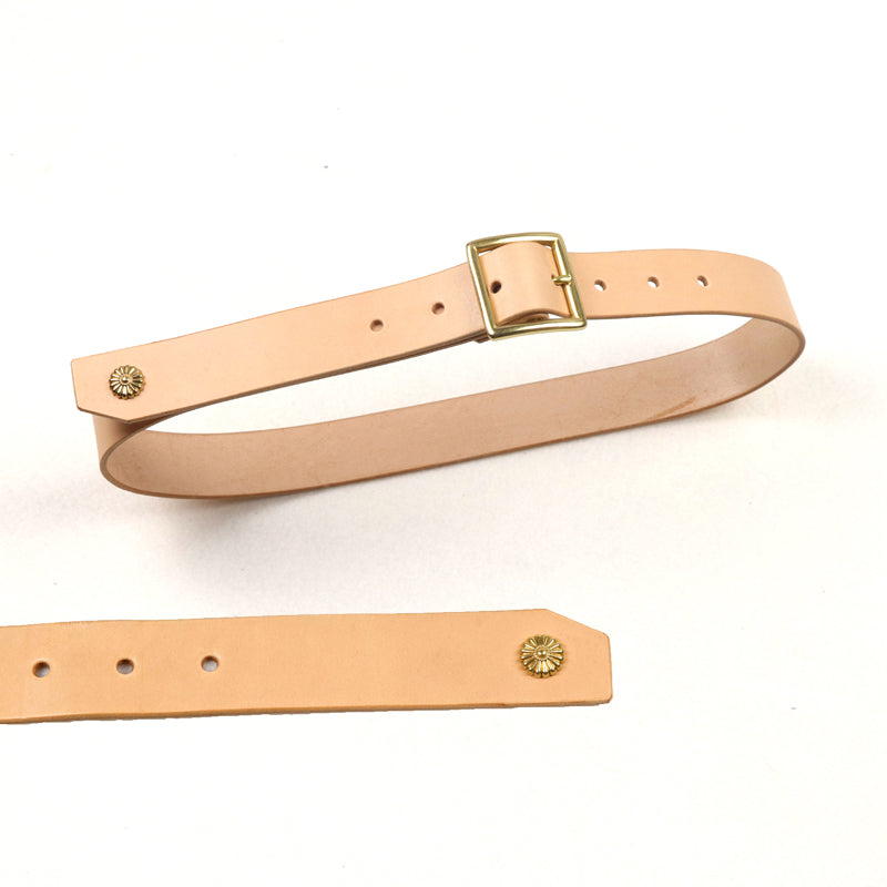 Amekaji Pure Copper Fabric Retro Industrial Style Japanese Character Buckle Belt