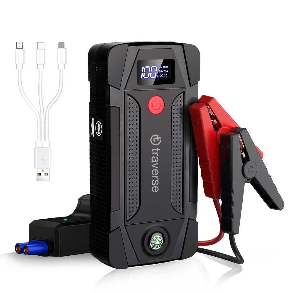 Compact Jump Starter Power Bank with Display, LED Controls, USB Outputs and Single or Two-Pack 1000A-Labeled Options — image 
