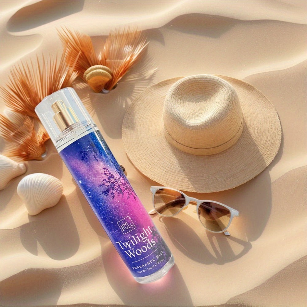 Body Mist Perfume Spray 8oz – 12 Scents Floral Hair & Body Fragrance for Women, Rose, Cherry Blossom, Beach, Long-Lasting Lig