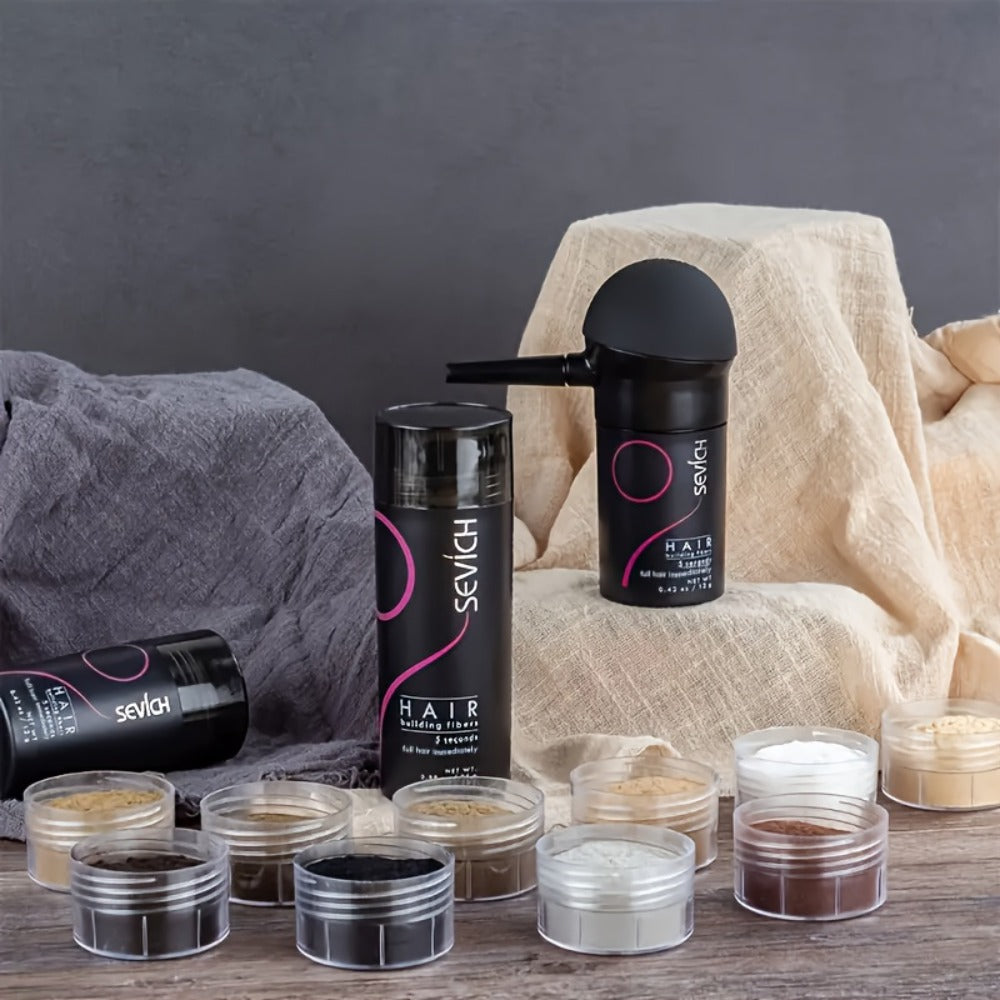 Hair Thickening Fibers Set 2-in-1 with Applicator Spray - Instant Volume & Fuller Look for Thinning Hair — image 30