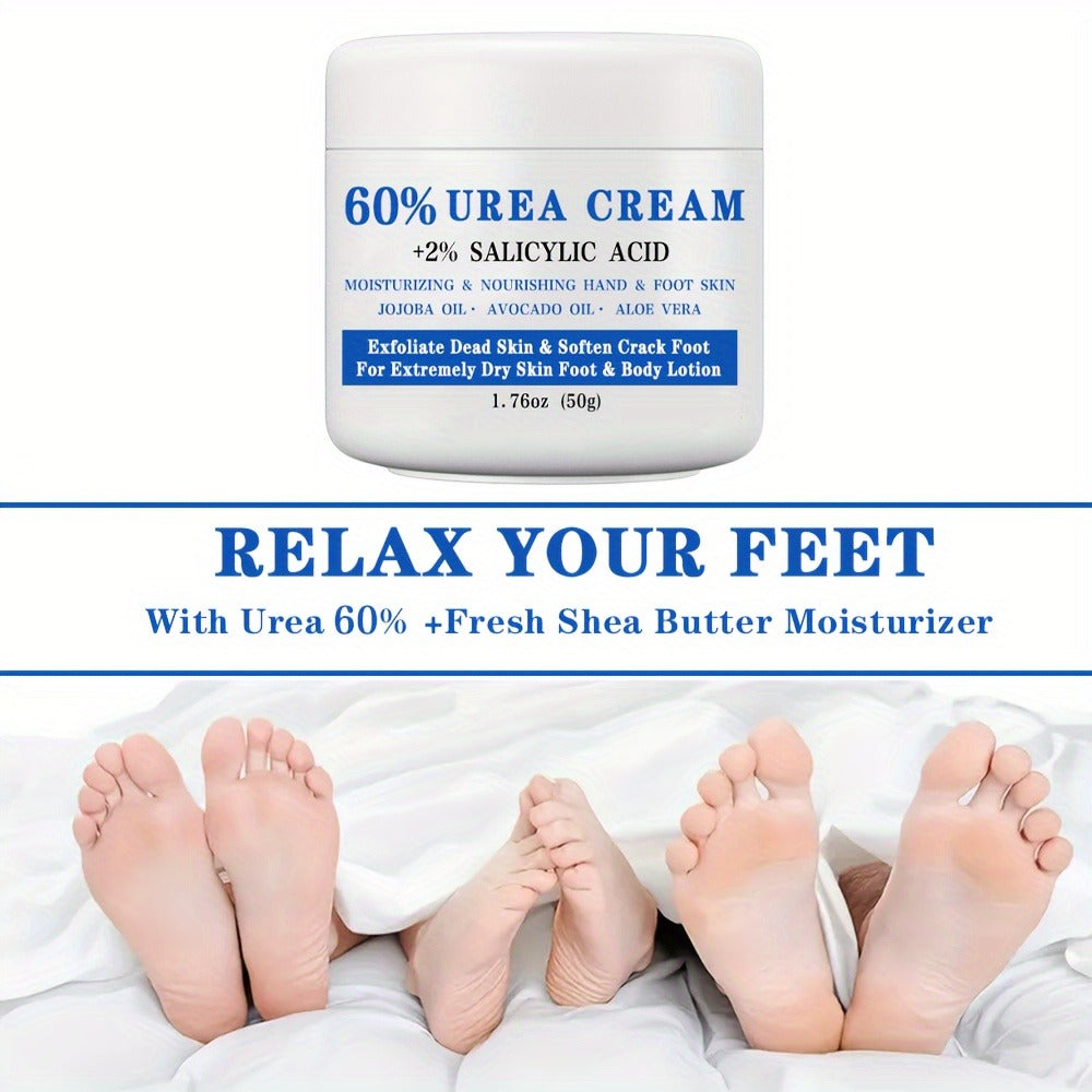 50g Jar of 60% Urea and 2% Salicylic Acid Foot Cream with Jojoba, Avocado and Aloe Labeling — image 2