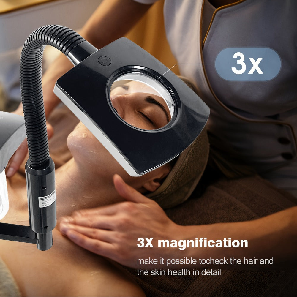 Facial Steamer with Ozone & 3X Magnifying Lamp, 2-in-1 Professional Wheeled Spa Steamer, Timer Preset — image 8