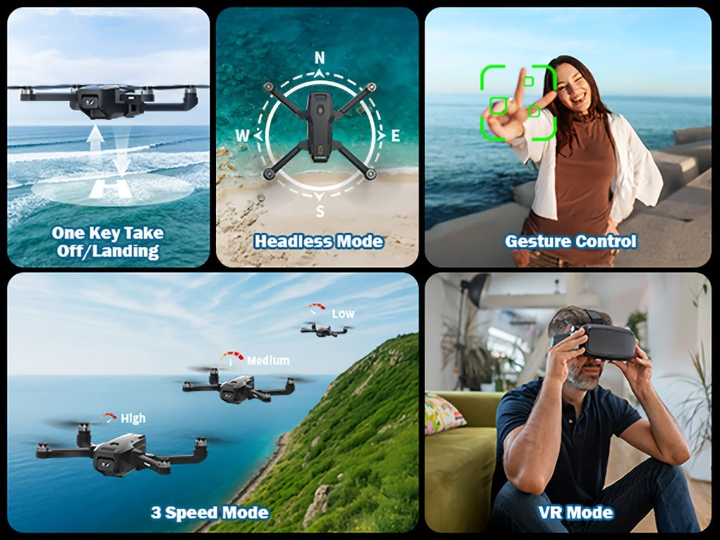 GPS Follow Me Drone Under 250g 4.5 Inch LCD Screen Camera Drone Auto Return with the Listed Color, Size or Set Options for Ev
