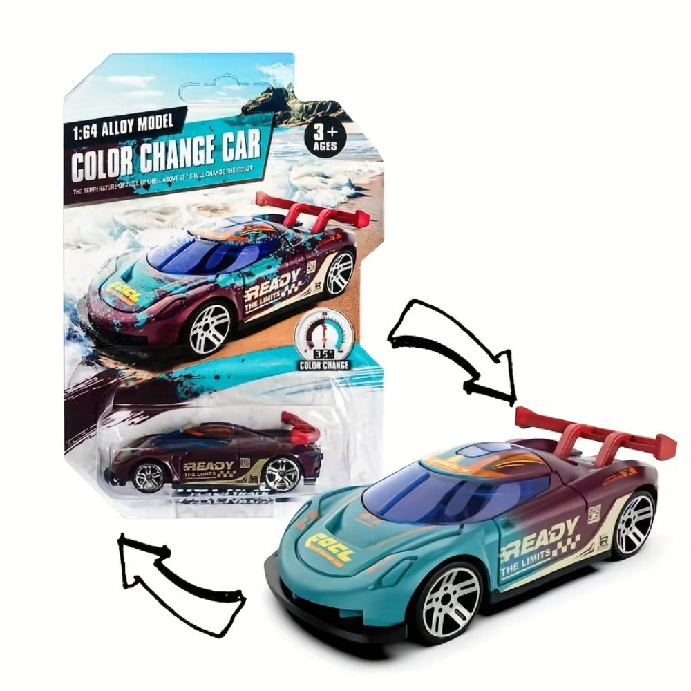 Six-Piece Temperature-Responsive Color-Changing Die-Cast Toy Car Set with Assorted Vehicle Styles — image 5