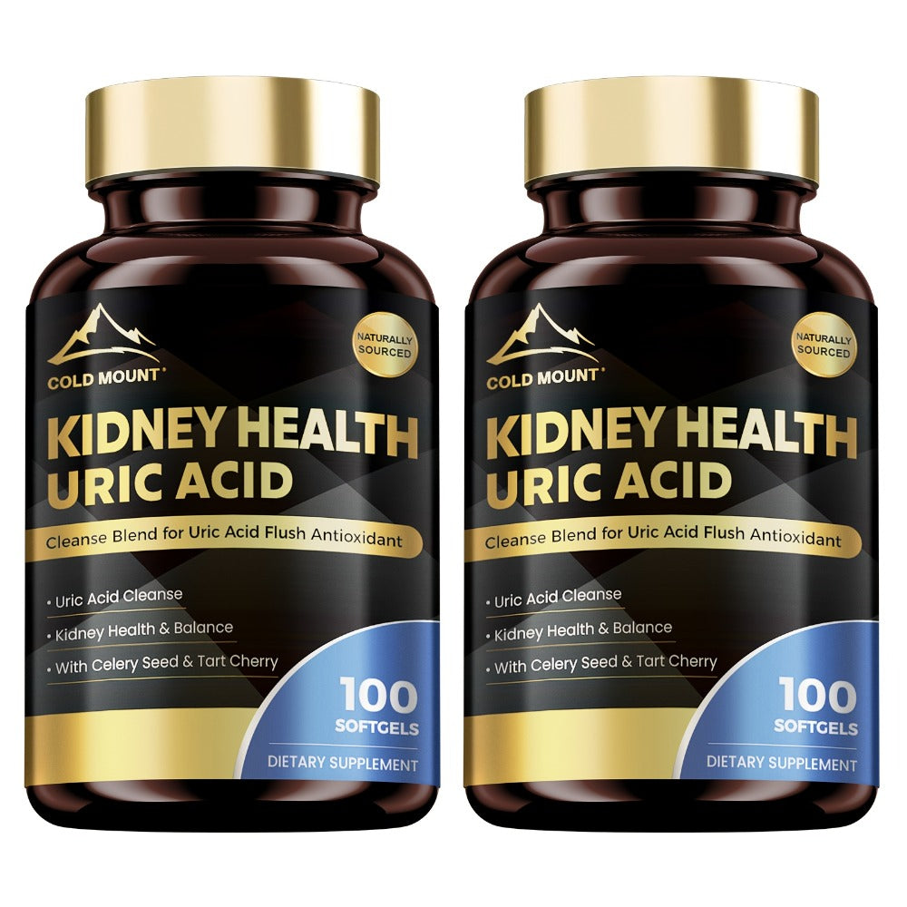 Uric Acid Balance Supplement 100 Capsules 50 Day Supply with Tart Cherry, Celery Seed & Citric Acid for Kidney Health — image