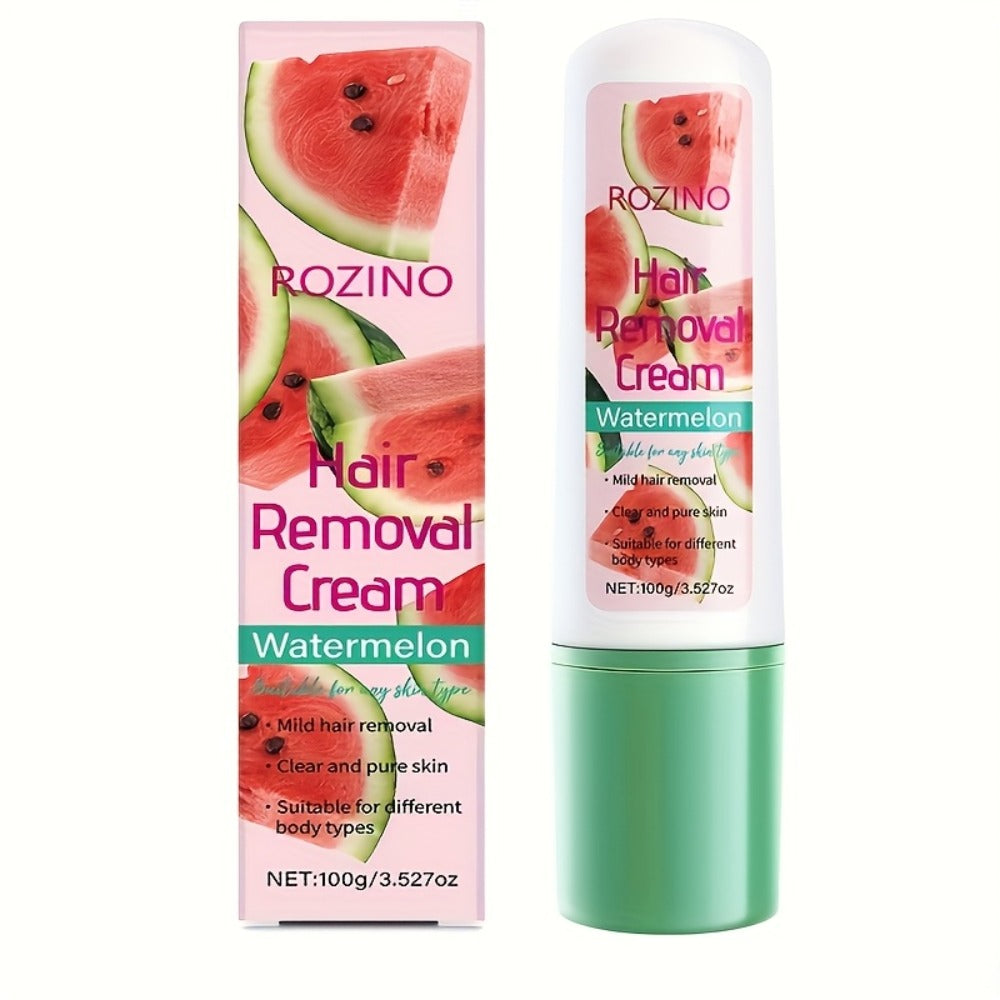 Hair Removal Cream ROZINO 100g Watermelon Roll-On Bottle with Carton for External Body Grooming — image 12