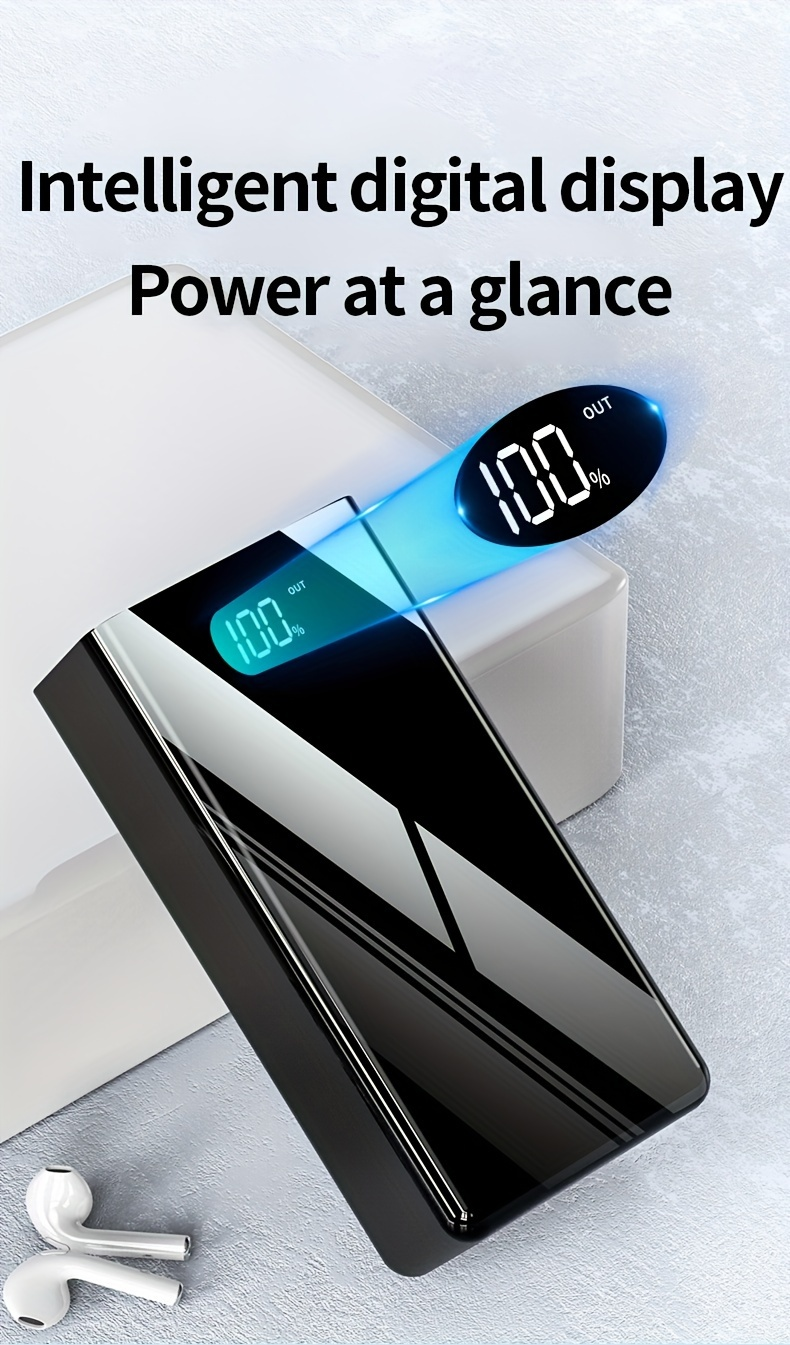 Portable Charger 50000mAh Large Power Bank LED Light Power Display Multi-Port USB-C Micro for an Everyday Personal Care Routi