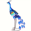 Solar Peacock Garden Statue – Metal Bird Sculpture with LED Lights, Outdoor Yard Art Decor for Patio, Lawn & Garden, Unique G