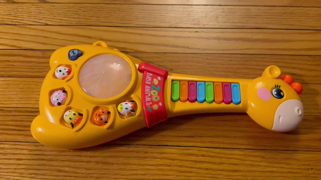 Giraffe Guitar Toy Baby 12 Months with Piano Keys, Animal Sounds & Flashing with the Listed Color, Size or Set Options for Ev