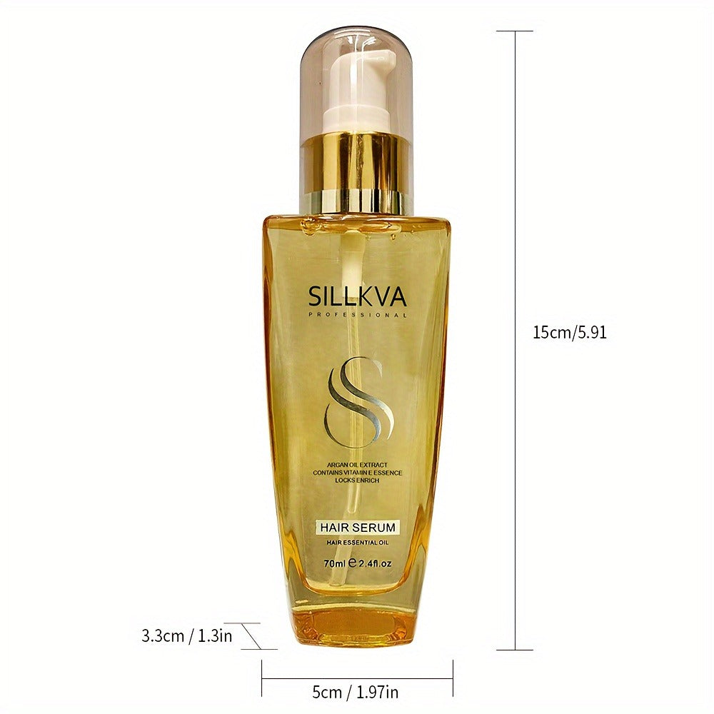 Argan Oil Hair Serum 2 Pack Anti-Frizz Nourishing Treatment for Dry Damaged Frizzy Flyaway Hair Moisturizing Smoothing Lightw