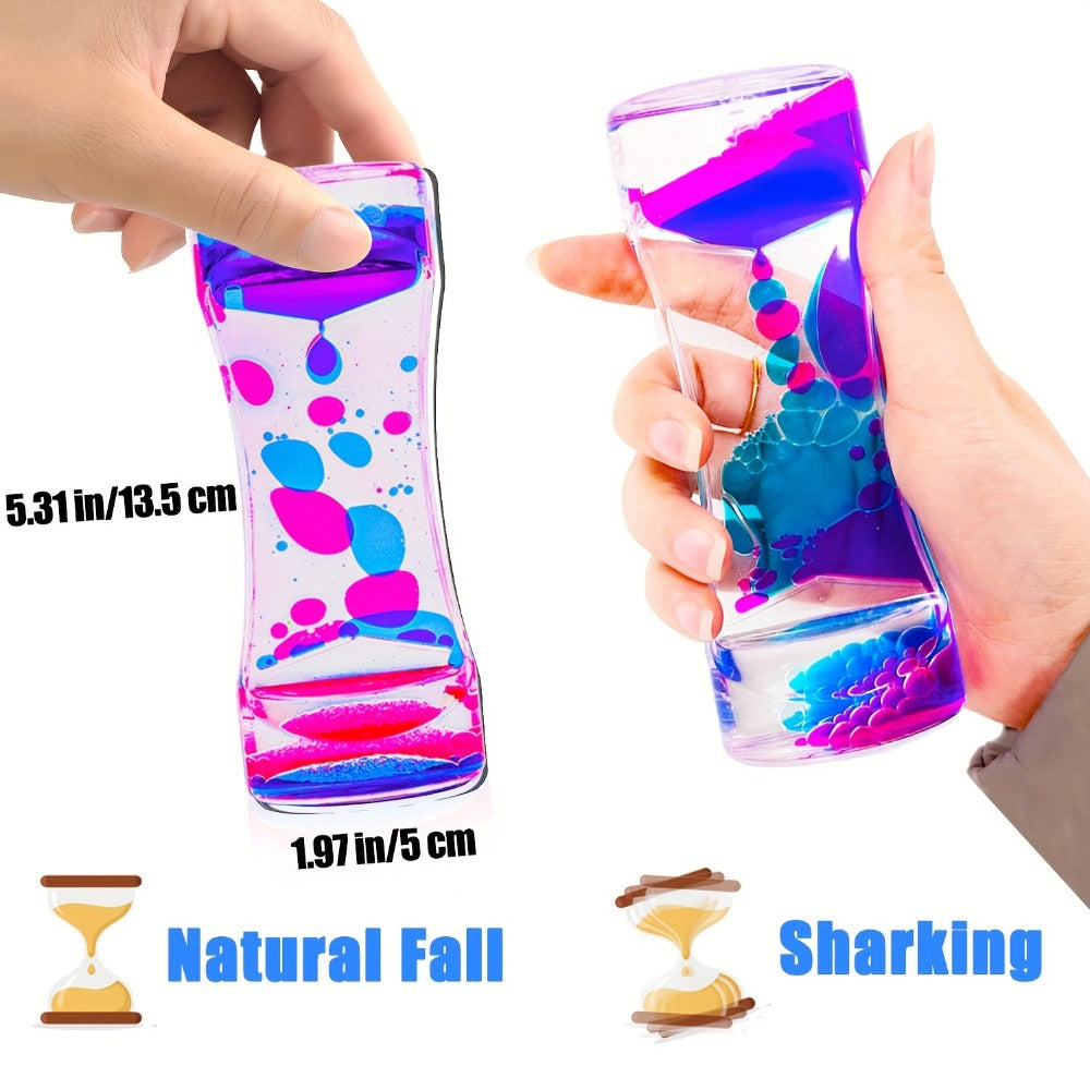 Liquid Motion Bubbler Timer 6 12 Pack Sensory Fidget Toys for Kids Adults, Colorful Liquid Hourglass Desk Toy for Stress — im