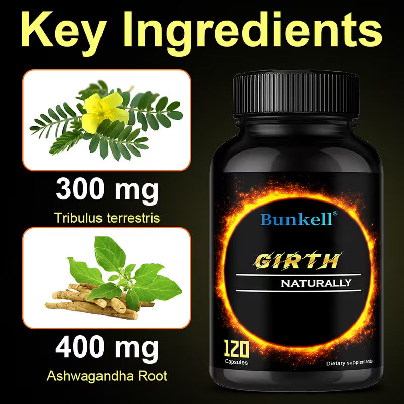 Bunkell Capsule Supplement, 120-Count Bottle with Two-Capsule Serving and 60-Serving Label — image 3