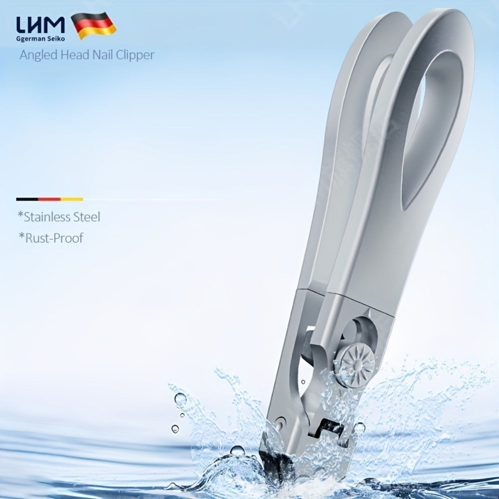 LIAM Wide-Jaw Nail Clipper in Bright Silver with 45-Degree Offset Cutting Edge and Stainless-Steel-Labeled Body — image 6