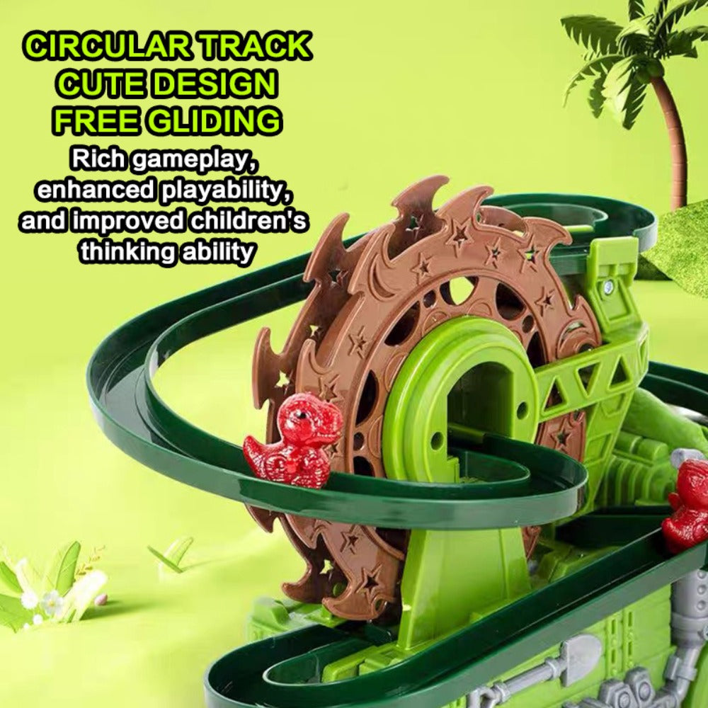 Toddler Dinosaur Track Set Orbital Triceratops Electric Stair Slide Roller Coaster Toy with Music and Lights — image 8
