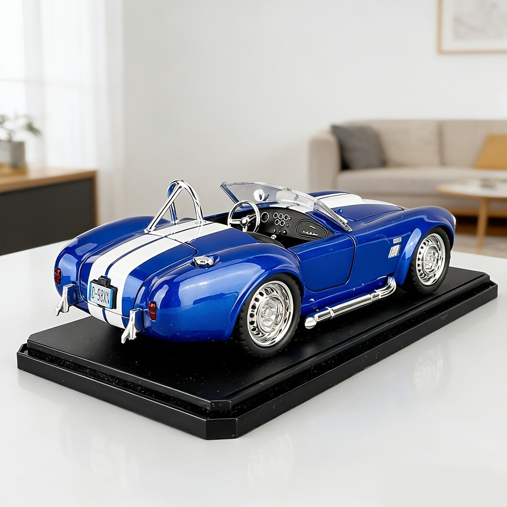 Shelby Cobra 1:22 Scale Zinc Alloy Diecast Model Car, Collector-Grade Exhibition-Quality Replica with Openable Doors — image 