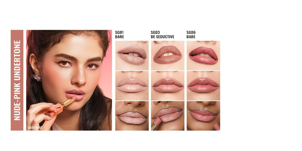 Oulac Nude Satin Lipstick Set 12g Each – Lightweight Moisturizing Full Coverage Cream-to-Satin Formula, Skin-Flattering Nude 