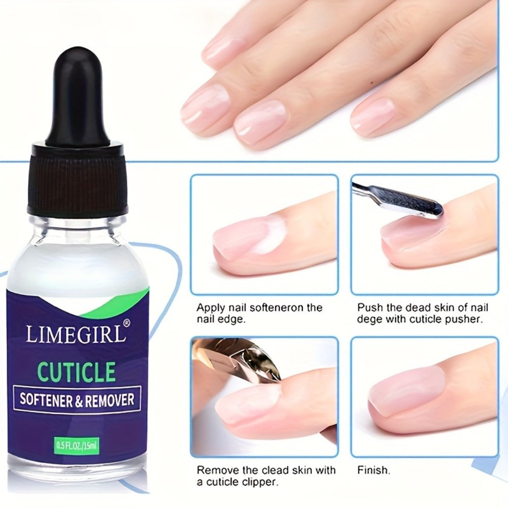 Nail Cuticle Remover Stick 3-Pack Dead Skin Softener with Nail Oil Formula – Anti-Hangnail Cuticle Care Tool for Finger Trimm