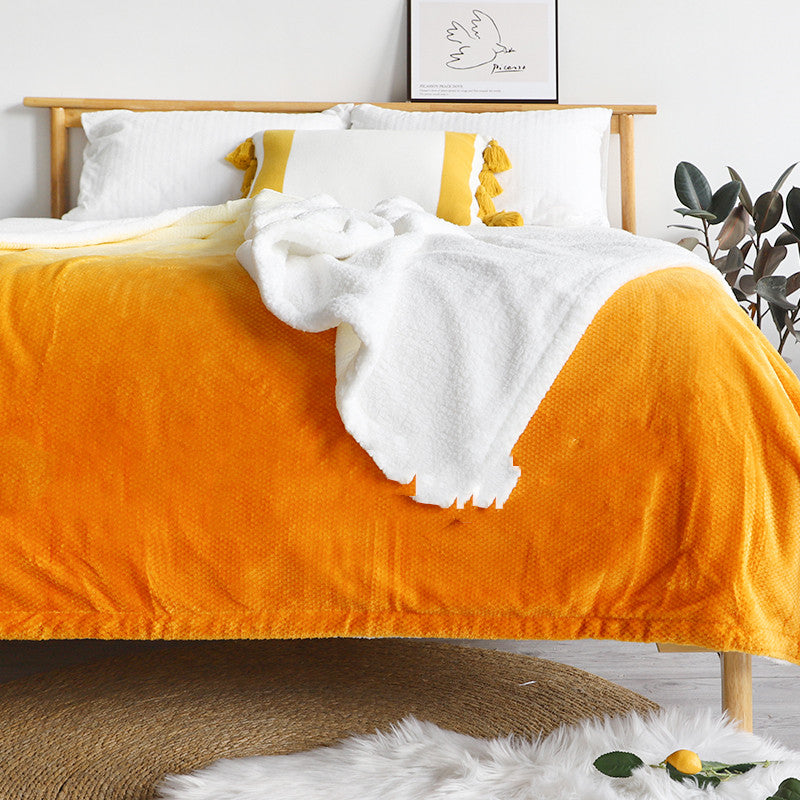 Siesta Blanket Knee Shawl Cover Flannel Thickened Lamb Wool