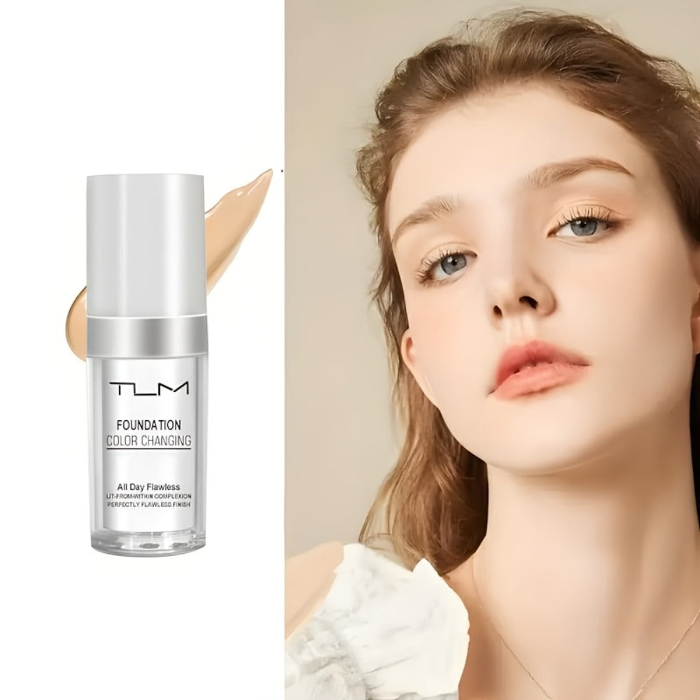 Liquid Foundation and Blush Combo Set for Women – Buildable Coverage Natural Finish Makeup Base, Easy to Apply, Suits All Ski