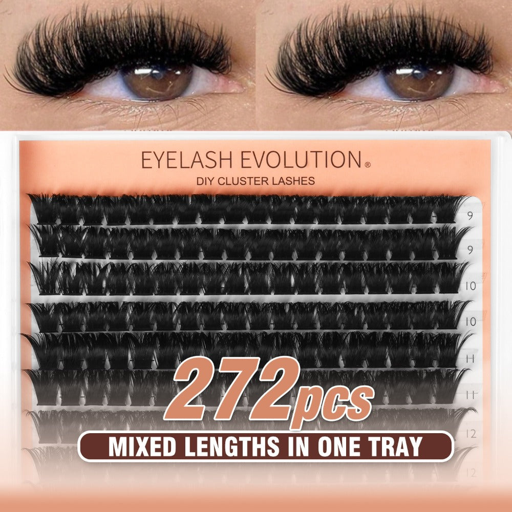 D-Curl Lash Extensions Tray with 272 Pre-Grouped 100D Thick Clusters in Mixed 8-16mm Lengths — image 6