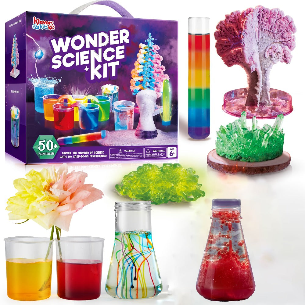 STEM Science Kit for Kids 50+ Experiments, Crystal Tree Growing Kit, Lava Lamp, Volcano Chemistry Set — image 1