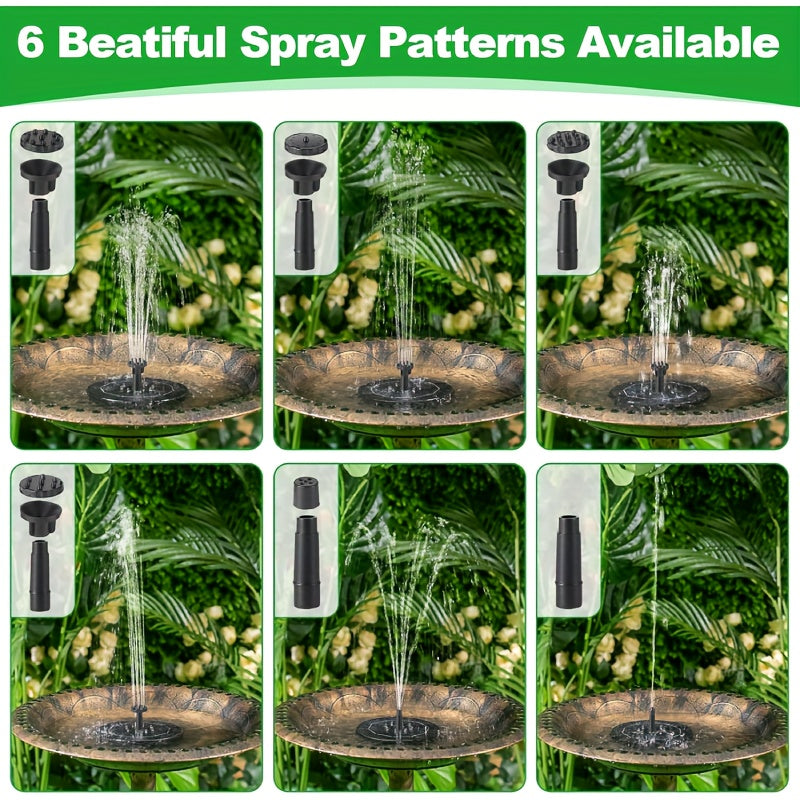 Solar Fountain Pump for Garden, Patio and Yard Use, with the Listed Configuration, for Everyday Use and Organized Storage — i