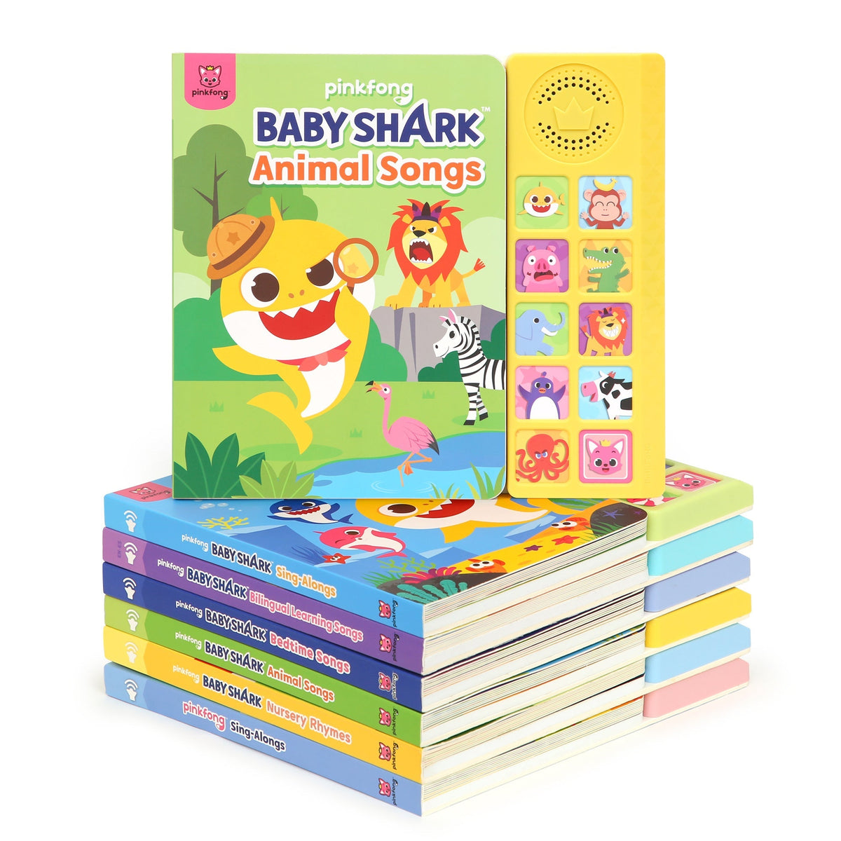 Baby Shark Sound Book for Toddlers, Pinkfong 10-Button Interactive Animal Songs Sing-Along Nursery Rhymes Learning Book Kids 