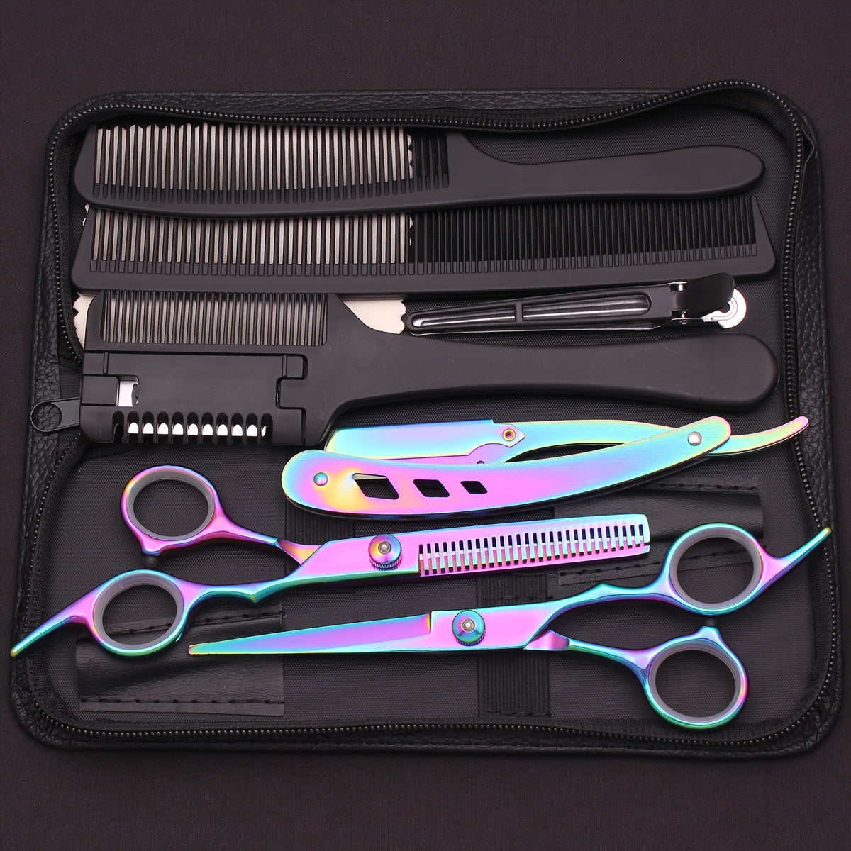 Professional Hair Cutting Scissors & Thinning Shears Set 6.0 Inch – 4CR Stainless Steel 62HRC, 20-30% Thinning Rate — image 1