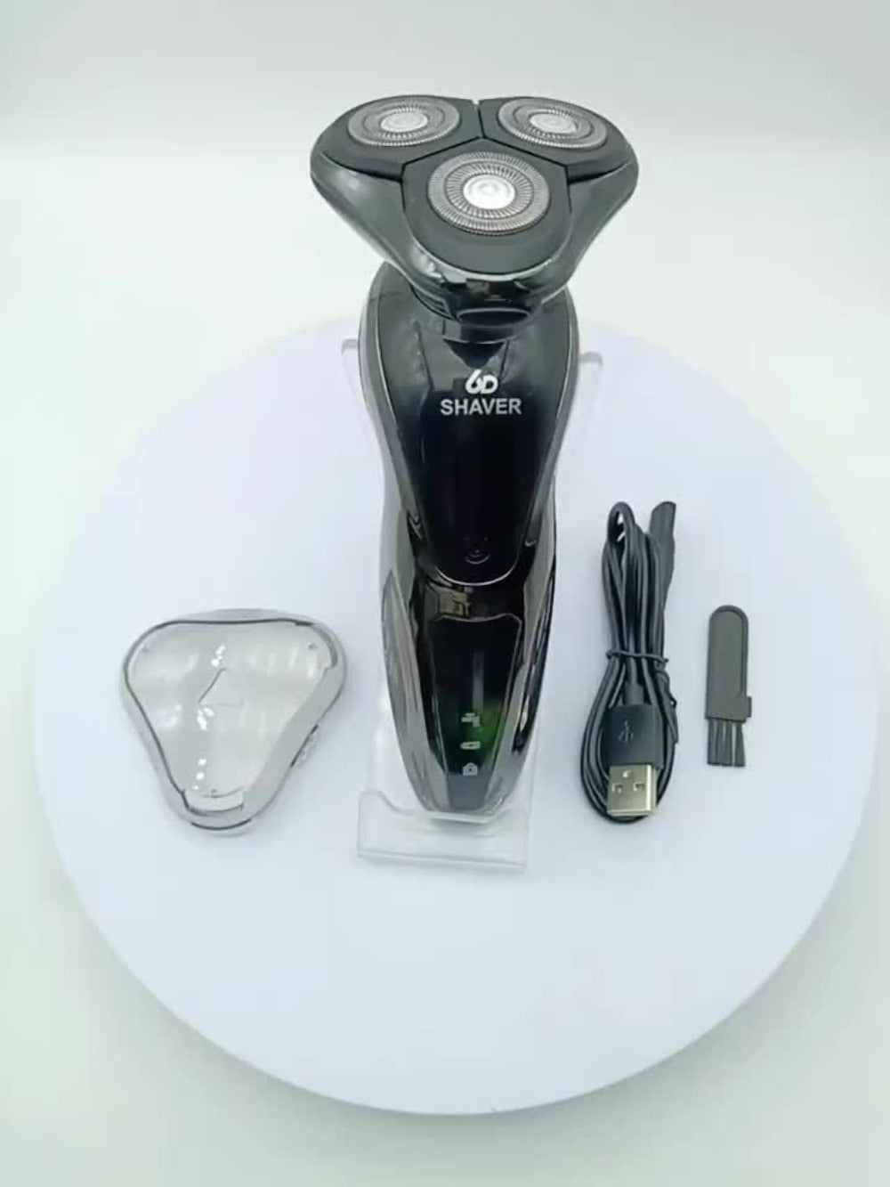 Electric Shaver for Men 3-in-1 Cordless Rechargeable 360° Floating Rotary – Beard Trimmer, Nose Hair Trimmer & Face Shaver wi