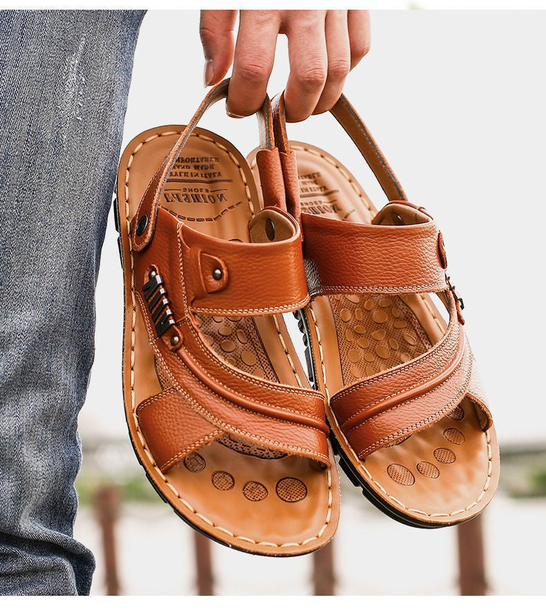 First Layer Cowhide Men's Sandals Summer Genuine Leather Sandals