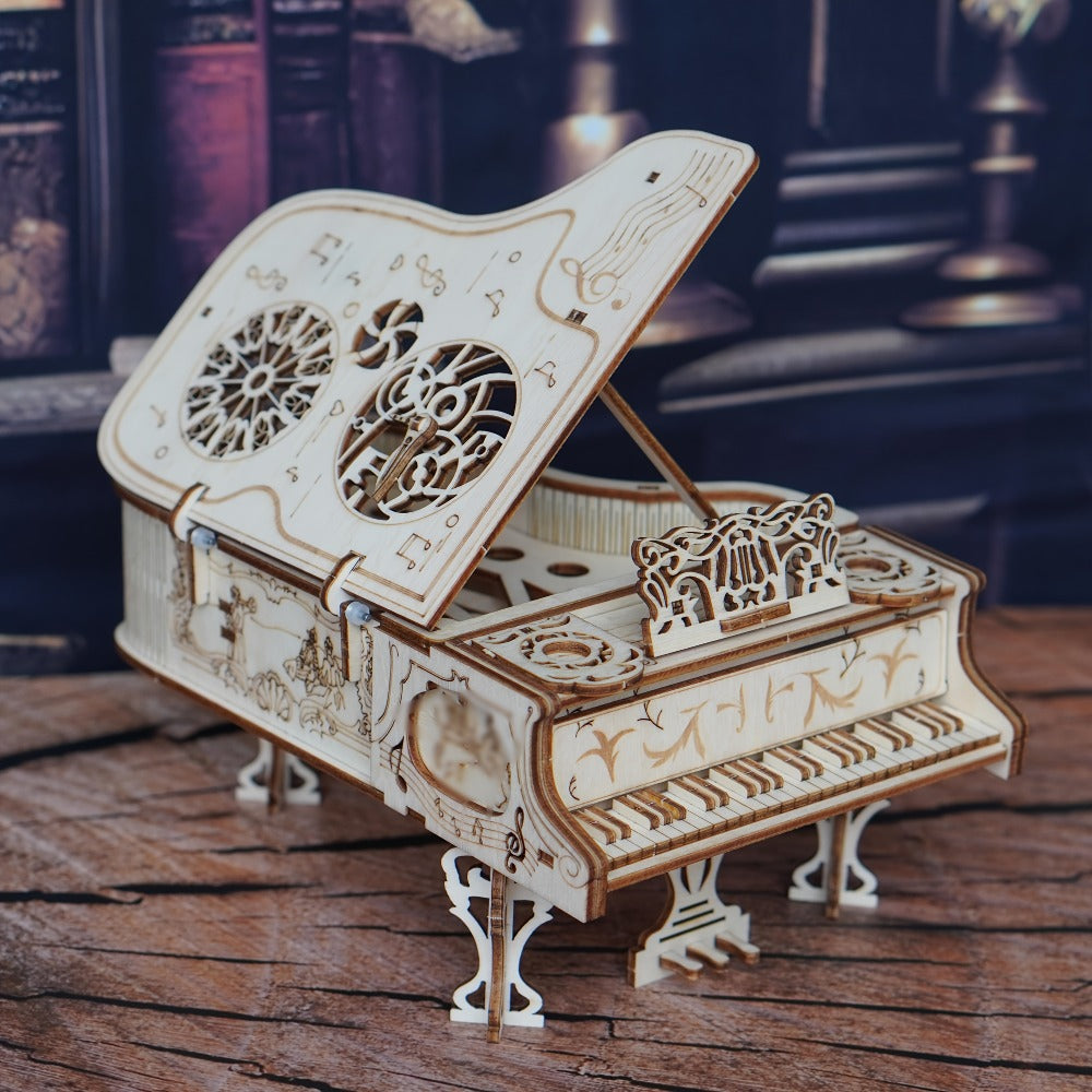Piano Model Kit 3D Wooden Puzzle – Detailed Plywood Jigsaw Assembly, Musical Instrument Handcraft for Adults & Teens — image 