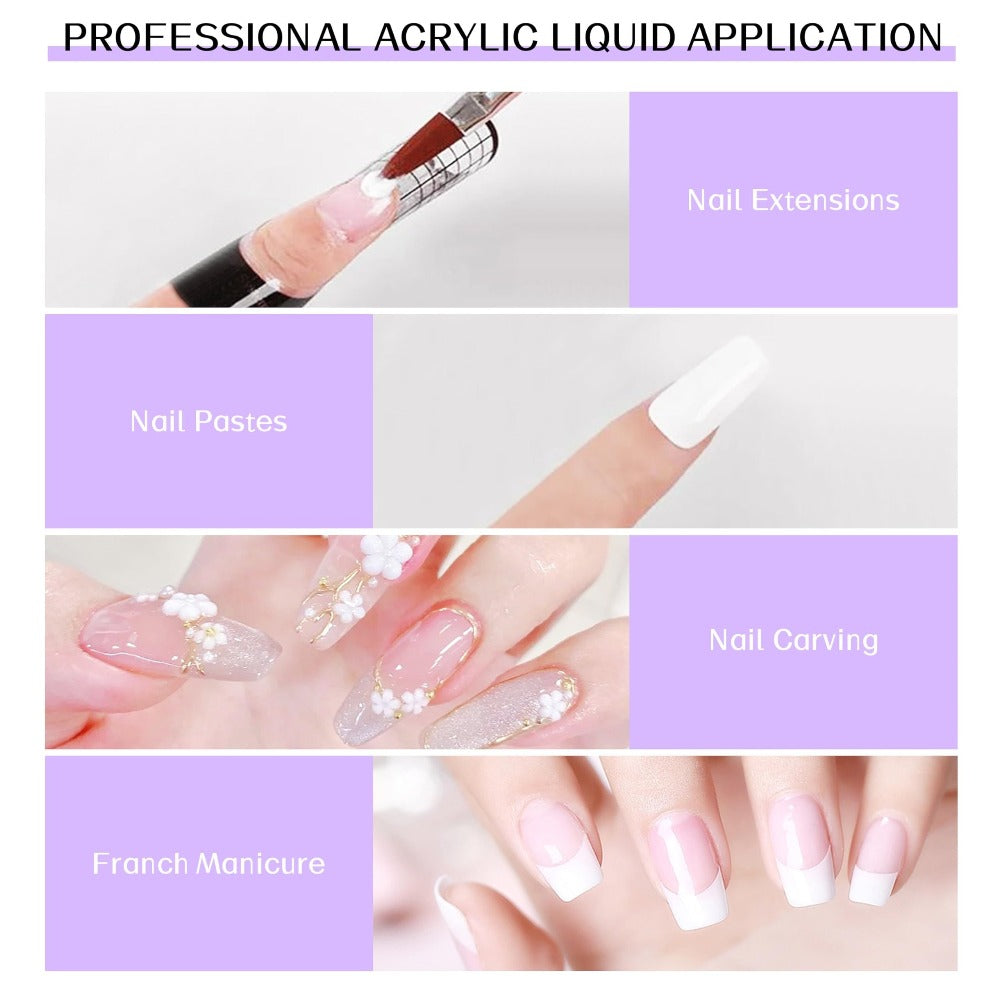 Unscented Acrylic Liquid Monomer 120ml Portable Bottle for Home and Salon Manicures, with the Listed Configuration — image 6