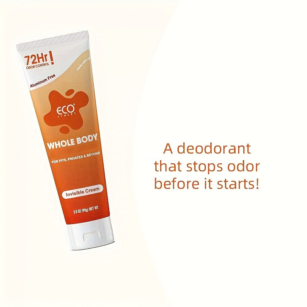 Natural Deodorant Cream 72-Hour Odor Protection – Aluminum-Free Body Deodorant with Lavender & Orange Scent | Long-Lasting Sk