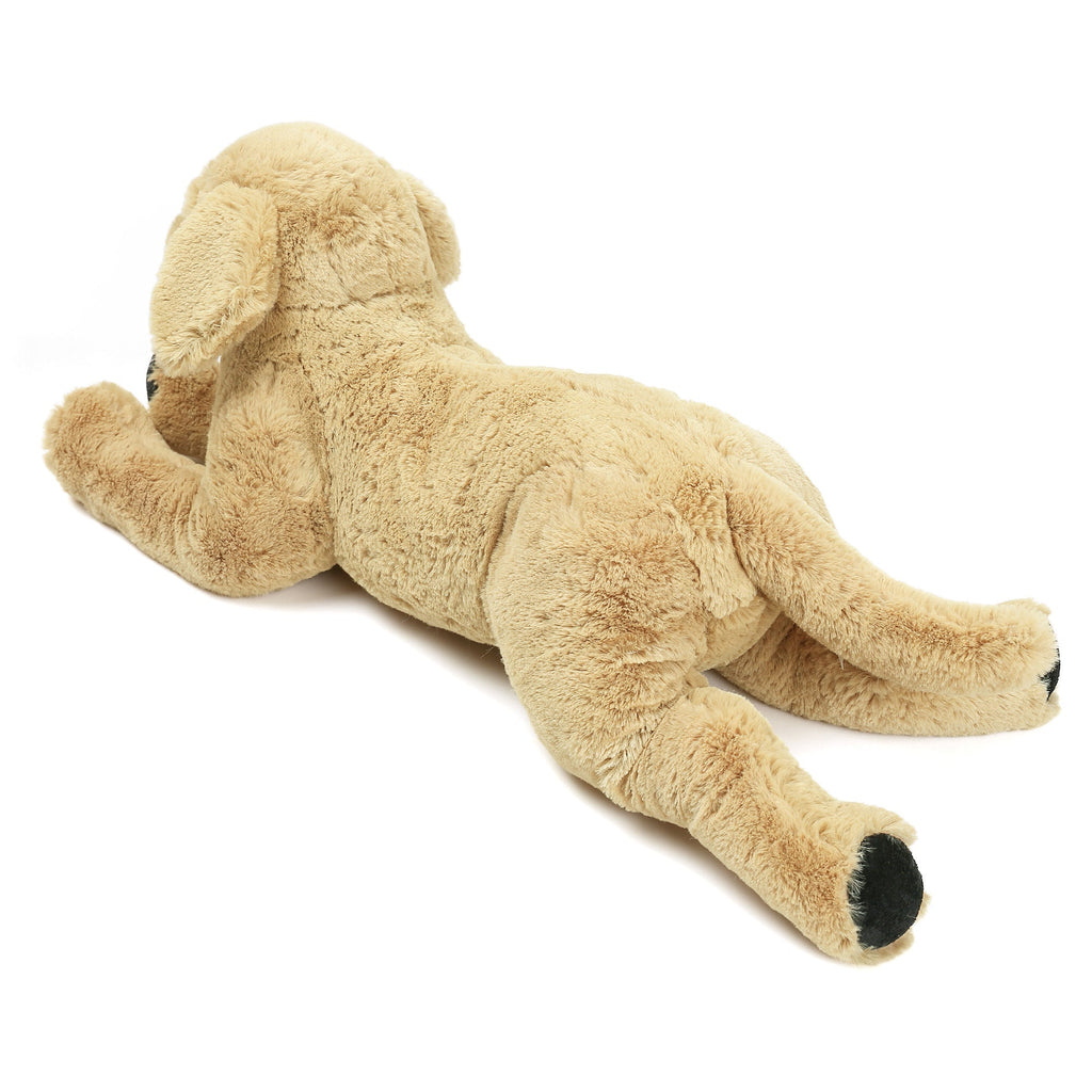 21-Inch Golden Retriever Plush Dog with Lying Pose, Tan Coat and Black Paw Details for Display — image 3