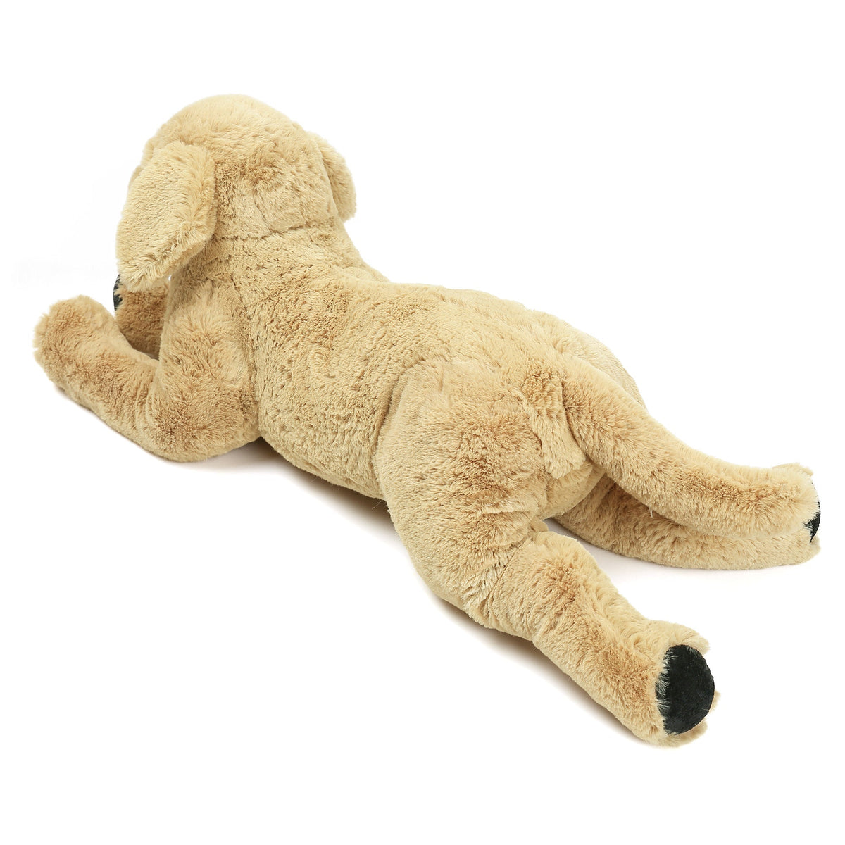 21-Inch Golden Retriever Plush Dog with Lying Pose, Tan Coat and Black Paw Details for Display — image 3