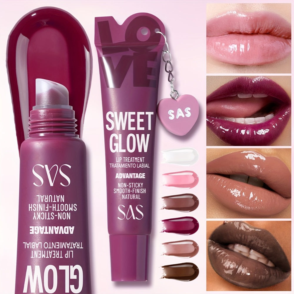 SAS Heart-Pendant Lip Gloss with 15ml Net Content, Squeeze-Tube Format and Six Numbered Shades — image 1