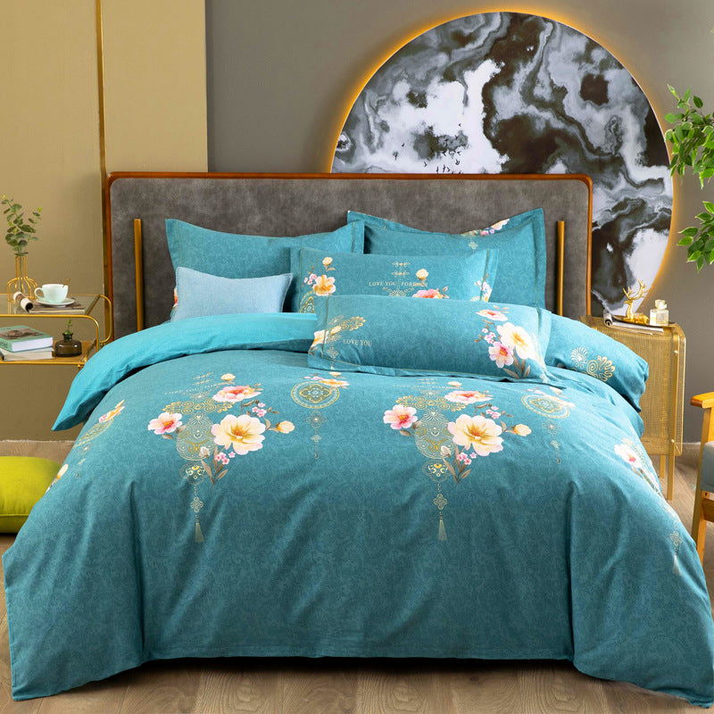 Cotton Winter Linen Quilt Cover Bedding Set