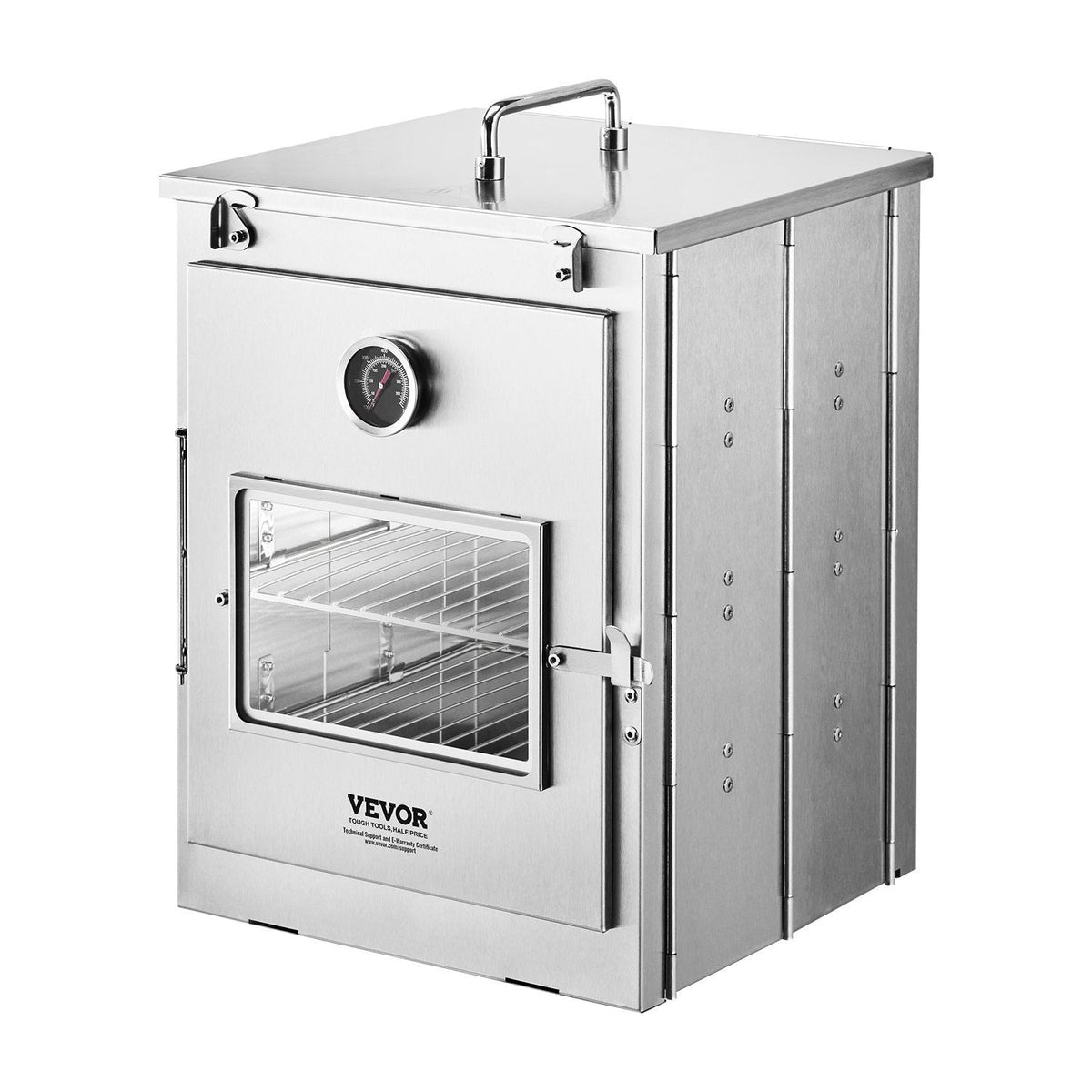 Camping Oven Portable Foldable 3-Tier Stainless Steel Outdoor Baking Oven with Grill Racks for Wood Stove BBQ Propane — image