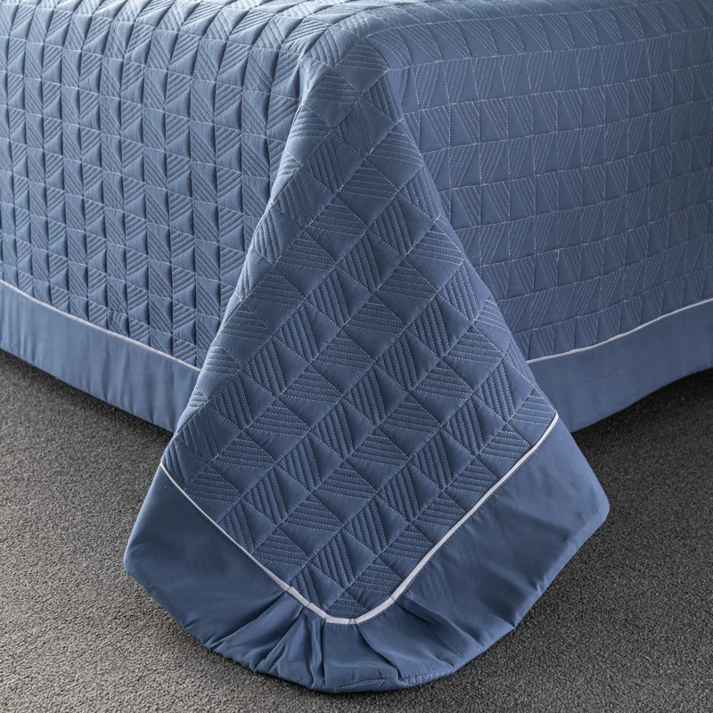 Quilted Padded Continental Bed Cover Three Piece Set