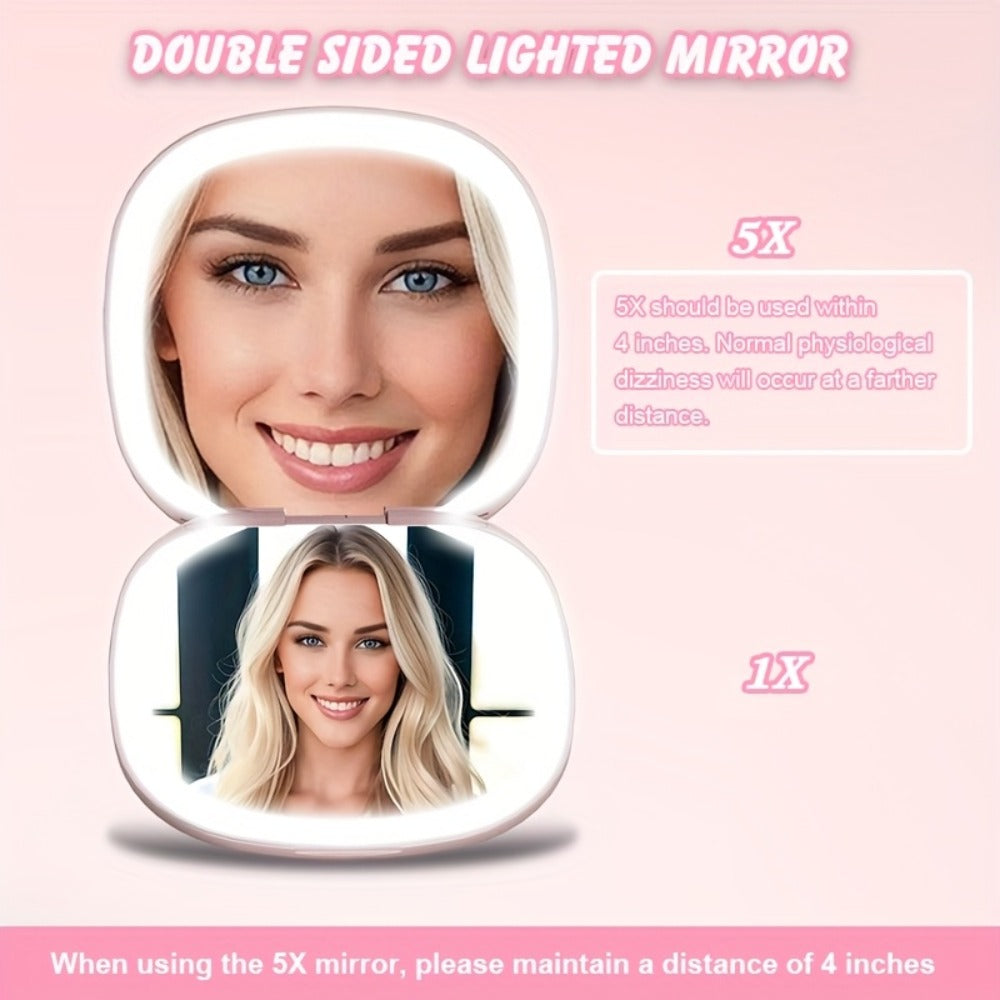 Makeup Mirror with 5X Magnification and 3 Color Lights for Women — image 5