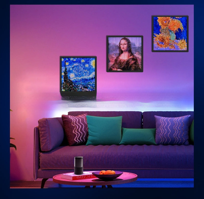 Bluetooth Game Tables LED Atmosphere Desktop Decoration DIY Photo Frame Gift Graffiti Pixel Screen