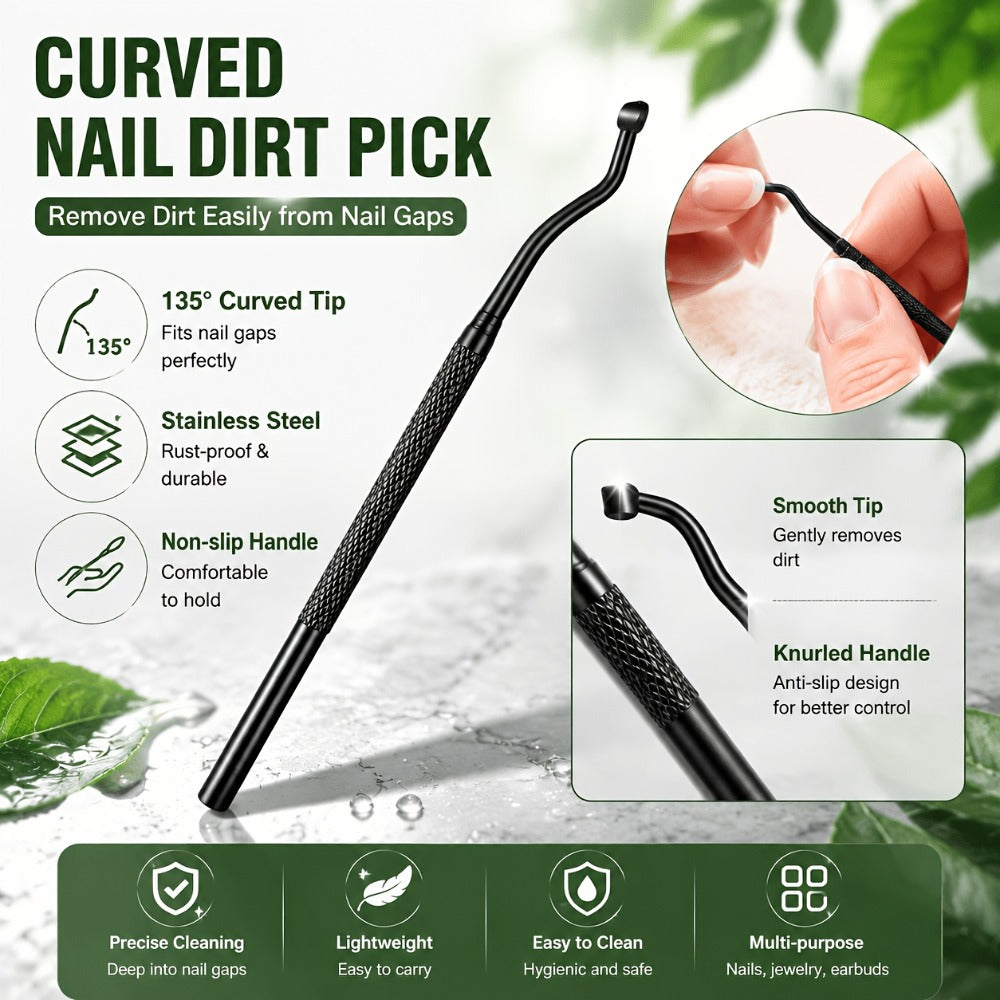 Nail Clipper Kit 7 Piece Heavy Duty for Men Professional Stainless Steel Thick Toenail Care Set – Nail File Cuticle Clipper E
